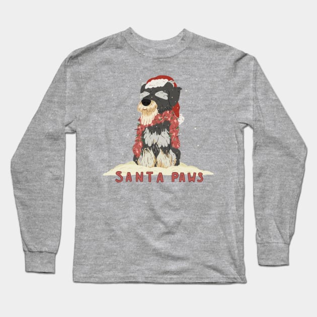 santa paws Long Sleeve T-Shirt by paigedefeliceart@yahoo.com